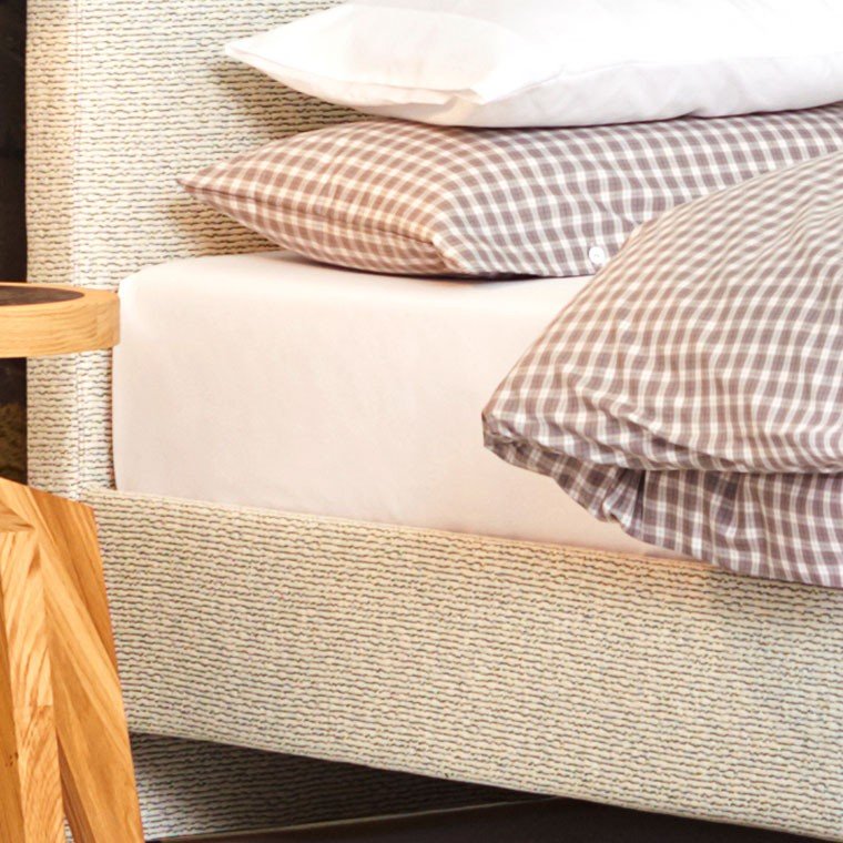 lysdrap fitted sheet percal cotton white